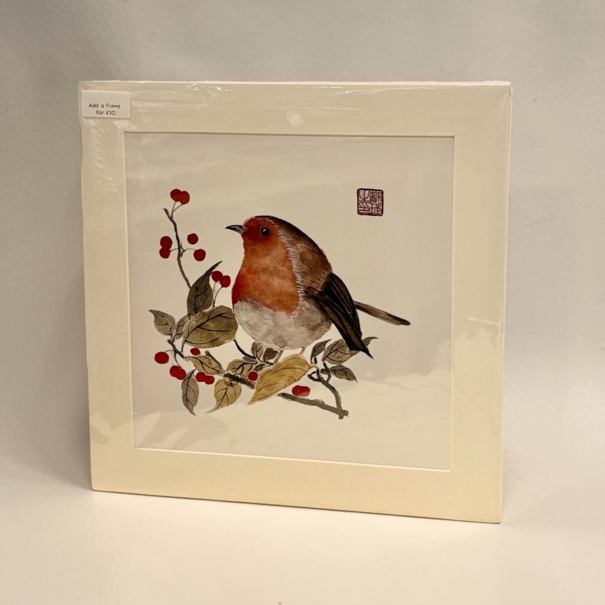 Unframed Robin on a Crabapple Tree Art Print - Su Yao_Just Makers