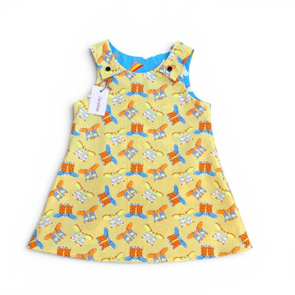 Unicorn and Wellies Reversible Dress 4-5 Years - Jumplings Clothes_Just Makers