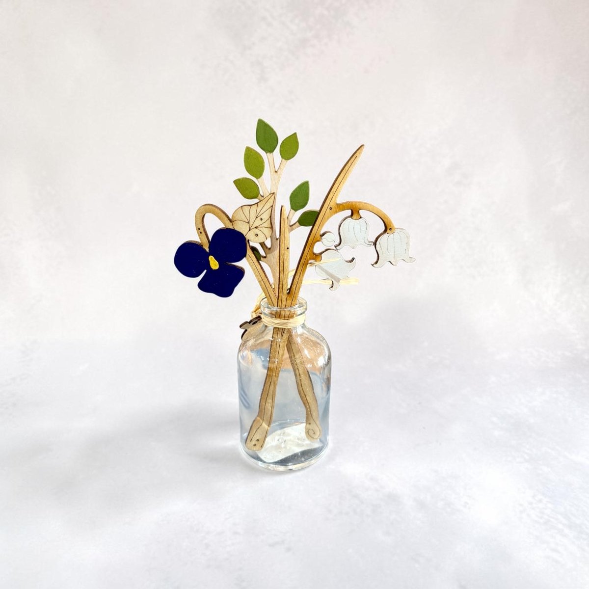 Violet Bouquet in a Mini Bottle - Natty Deco_Just Makers