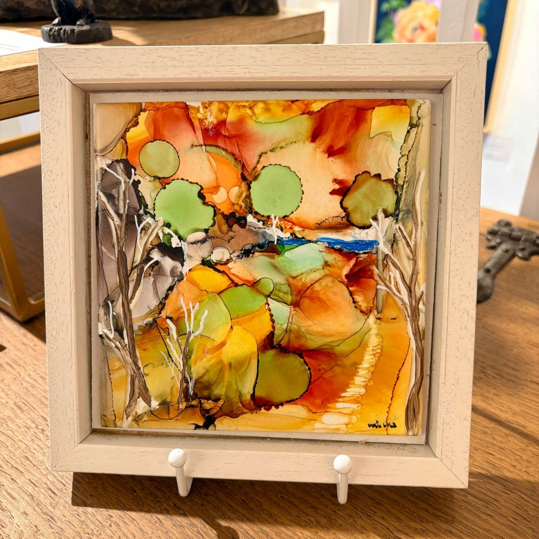 Walking to the Beach Tile Painting - Art by Minu_Just Makers