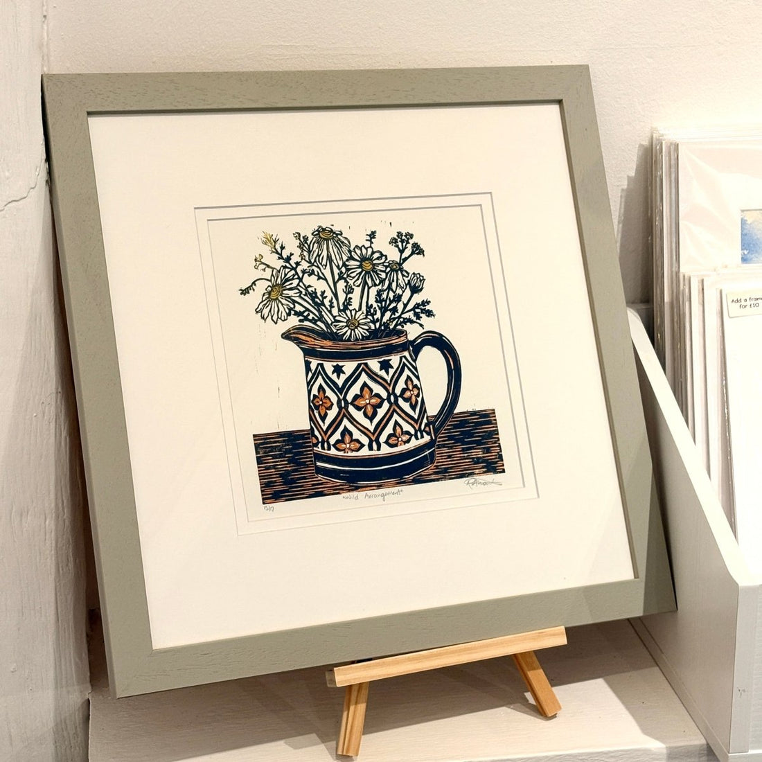 Wild Arrangement Framed Linocut - Rachel Knowles_Just Makers