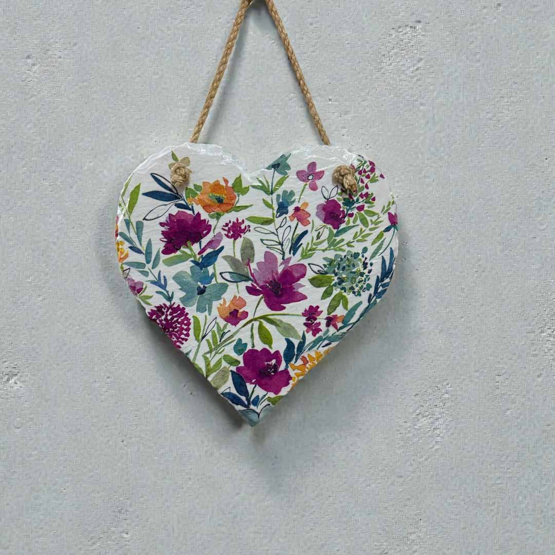 Wild Flower Hanging Heart by Sarah Tustin_Just Makers