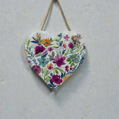 Wild Flower Hanging Heart by Sarah Tustin_Just Makers