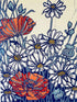 Wild Poppies and Daisies Unframed Linocut Print_Just Makers