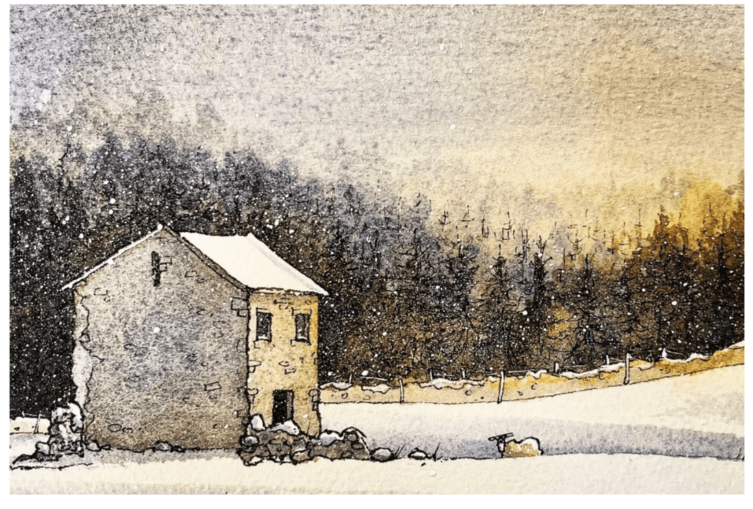 Winter Dales A5 Mounted Print - Matty Burnham_Just Makers