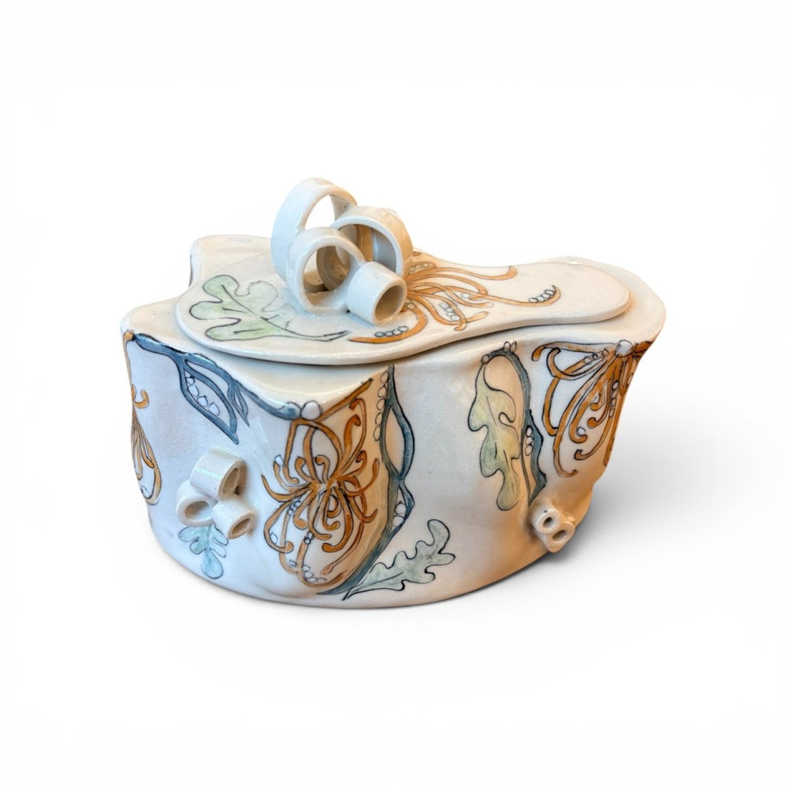 Wonderland Lidded Pot - Kissed Frog Ceramics_Just Makers
