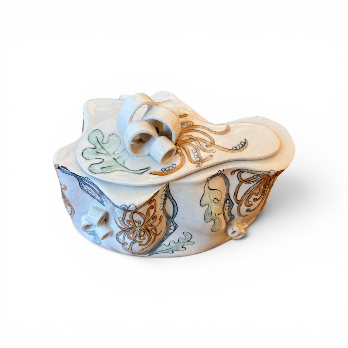 Wonderland Lidded Pot - Kissed Frog Ceramics_Just Makers