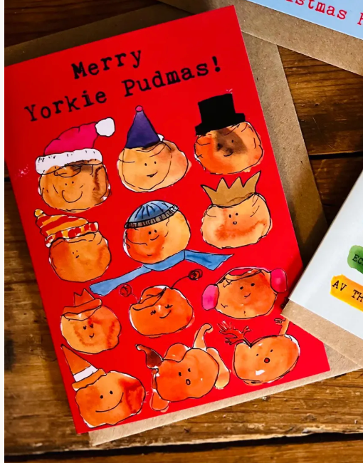 Yorkie Pudmas Christmas Cards (Pack of 5) | The Proverbial Hare_Just Makers