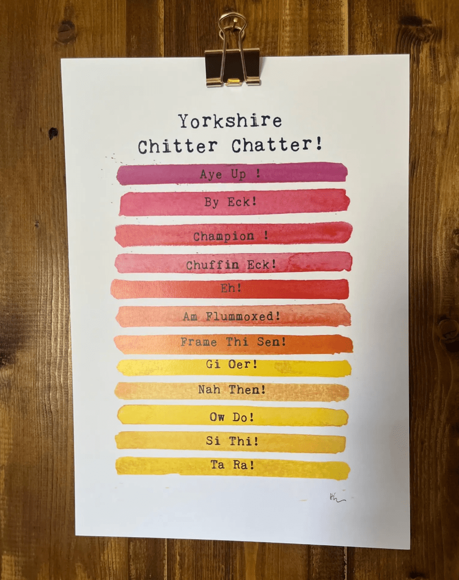 Yorkshire Chitter Chatter A4 Print - The Proverbial Hare_Just Makers