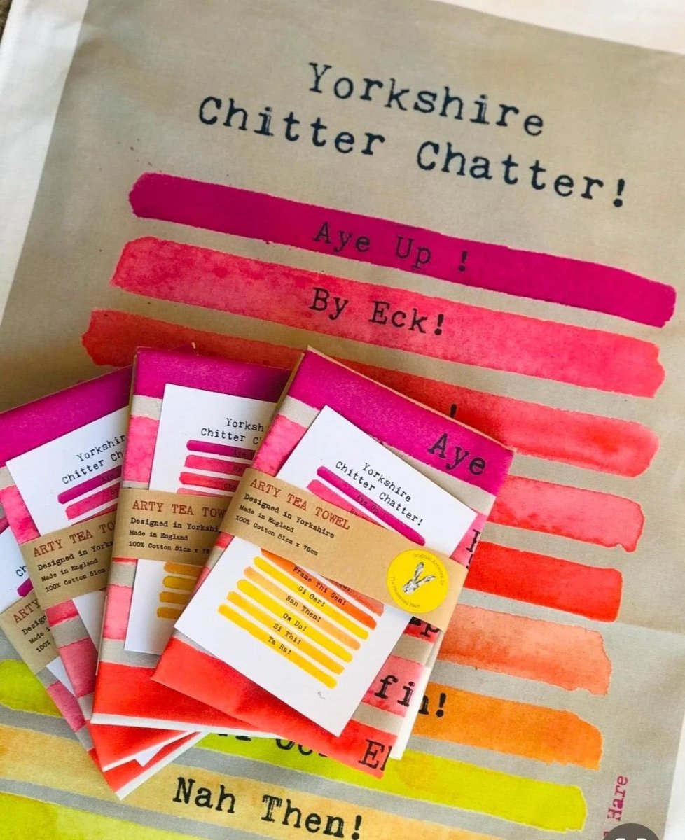 Yorkshire Chitter Chatter Tea Towel - The Proverbial Hare_Just Makers