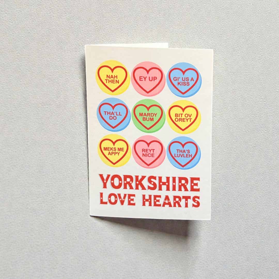 Yorkshire Love Hearts Card - JAM Artworks - Just Makers JAM Artworks