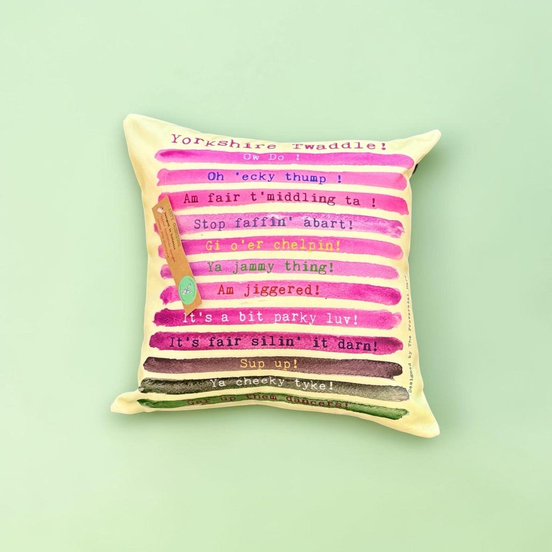 Yorkshire Twaddle Cushion - The Proverbial Hare_Just Makers