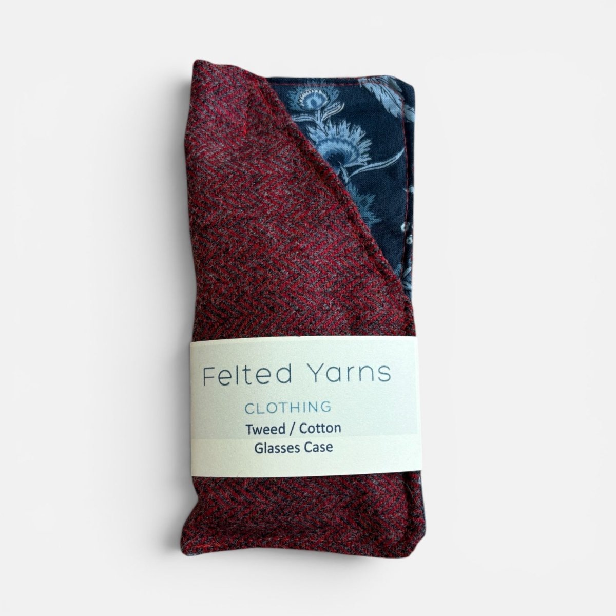 Yorkshire Tweed Lined Glasses Case - Felted Yarns_Just Makers